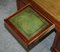 Antique Hardwood Pedestal Desk with Green Leather Writing Slope Drawer, Image 18