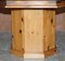 Vintage Pine Dining Table with Pedestal Base & Iron Fittings, Image 10