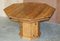 Vintage Pine Dining Table with Pedestal Base & Iron Fittings 2