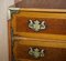 Vintage Burr Elm Chest of Drawers with Oversized Military Campaign Handles 7