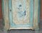 Credenza ad angolo vintage dipinta a mano con ripiano in marmo, Immagine 6