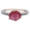 9 Karat Rose Gold and Silver Ruby Ring with Diamonds 1