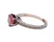 9 Karat Rose Gold and Silver Ruby Ring with Diamonds 2