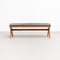 Civil Bench in Wood and Woven Viennese Cane with Cushion by Pierre Jeanneret for Cassina, Image 13