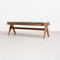 Civil Bench in Wood and Woven Viennese Cane with Cushion by Pierre Jeanneret for Cassina, Image 11