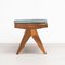Civil Bench in Wood and Woven Viennese Cane with Cushion by Pierre Jeanneret for Cassina 10