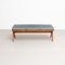 Civil Bench in Wood and Woven Viennese Cane with Cushion by Pierre Jeanneret for Cassina 2