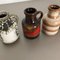 Vintage Pottery Lava 414-16 Vases from Scheurich, Germany, Set of 5 9