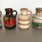 Vintage Pottery Lava 414-16 Vases from Scheurich, Germany, Set of 5 4
