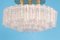 Ice Glass Tubes Chandelier from Doria, Germany, 1960s 5