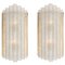 Large Brass and Murano Glass Wall Sconces from Doria, Germany, 1960s, Set of 2 1