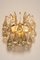 Apliques grandes de latón dorado y cristal de Palwa, Germany, años 70. Juego de 2, Imagen 5
