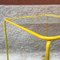 Mesas de centro italianas de metal esmaltado en amarillo y vidrio, años 70. Juego de 2, Imagen 7