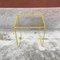 Italian Yellow Enameled Metal and Glass Coffee Tables, 1970s, Set of 2 8