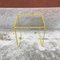 Italian Yellow Enameled Metal and Glass Coffee Tables, 1970s, Set of 2, Image 8