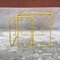 Italian Yellow Enameled Metal and Glass Coffee Tables, 1970s, Set of 2, Image 4