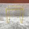 Italian Yellow Enameled Metal and Glass Coffee Tables, 1970s, Set of 2 9