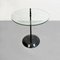 Mid-Century Italian Glass & Black Marble Round Coffee Table, 1980s, Set of 2 3