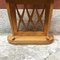 Italian Wood Console with Glass Top and Self-Standing Mirror, 1940s, Image 9