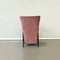 Mid-Century Italian Pink Velvet and Wood Armchair with Curved Armrests, 1950s 7