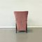 Mid-Century Italian Pink Velvet and Wood Armchair with Curved Armrests, 1950s, Image 7