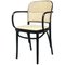 Moderner italienischer Mid-Century Stuhl aus Holz & Stroh, 1960er 1