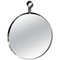 Mid-Century Italian Modern Steel Circular Mirror, 1970s, Image 1