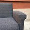 Moderner italienischer Mid-Century Sessel aus grauem Stoff & Metall, 1960er 8