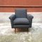 Moderner italienischer Mid-Century Sessel aus grauem Stoff & Metall, 1960er 2