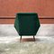Mid-Century Italian Green Velvet Armchair with Armrests, 1950s 2