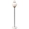 Mid-Century Italian Satin Glass and Metal Floor Lamp with Marble Base, 1950s, Image 1