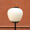 Mid-Century Italian Satin Glass and Metal Floor Lamp with Marble Base, 1950s, Image 2