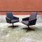 Mid-Century Modern Gray Fabric and Metal Armchairs, 1960s, Set of 2, Image 3