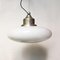 Mid-Century Italian Opaline Glass and Aluminum Suspension Light, 1960s 2