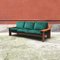 Italian Green Velvet and Wood Three-Seat Plinio Sofa from Plinio Il Giovane, 1975 12