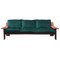 Italienisches 3-Sitzer Plinio Sofa aus grünem Samt & Holz von Plinio Il Giovane, 1975 1