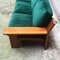 Italienisches 3-Sitzer Plinio Sofa aus grünem Samt & Holz von Plinio Il Giovane, 1975 4