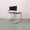 Mid-Century Italian Modern Steel Rod and Black Leather Chair by Arrmet, 1970s 3