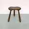 Mid-Century Italian Modern Wood Stool with Tapered Legs, 1960s, Image 3