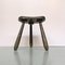 Mid-Century Italian Modern Wood Stool with Tapered Legs, 1960s 4