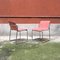 Italienischer Mid-Century Stuhl aus verchromtem Stahl & pinkem Stoffbezug, 1970er 4