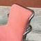 Italienischer Mid-Century Stuhl aus verchromtem Stahl & pinkem Stoffbezug, 1970er 9
