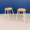 Mid-Century Italian Modern Industrial Metal and Wooden Stools, 1960s, Set of 2, Image 4