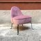 Italienischer Mid-Century Sessel aus pinkem Samt & Metall, 1950er 4