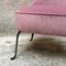 Italienischer Mid-Century Sessel aus pinkem Samt & Metall, 1950er 8