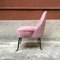 Mid-Century Italian Pink Velvet and Metal Armchair, 1950s 3