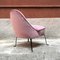 Italienischer Mid-Century Sessel aus pinkem Samt & Metall, 1950er 5