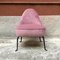 Fauteuil Mid-Century en Velours Rose et Métal, Italie, 1950s 2