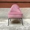 Mid-Century Italian Pink Velvet and Metal Armchair, 1950s 2