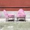 Mid-Century Italian Pink Velvet and Metal Leg Armchairs, 1950s, Set of 3 15